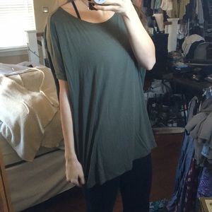Green flowy shirt
